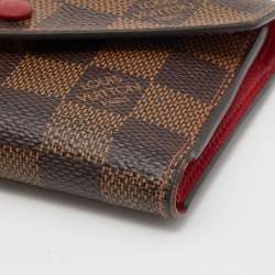 Pre Owned Louis Vuitton Damier Ebene Canvas Victorine Wallet