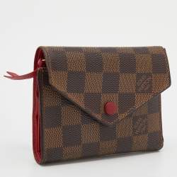 Pre Owned Louis Vuitton Damier Ebene Canvas Victorine Wallet