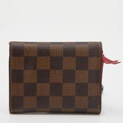Pre Owned Louis Vuitton Damier Ebene Canvas Victorine Wallet