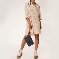 مملوكة مسبقًا حقيبة كلتش لوي فيتون نيو بيلايا جلد رصاصية 