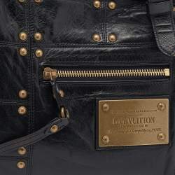 Pre Owned Louis Vuitton Black Leather Limited Edition Riveting Bag