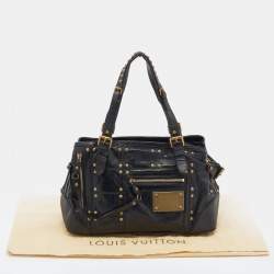 Pre Owned Louis Vuitton Black Leather Limited Edition Riveting Bag