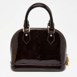 Pre Owned Louis Vuitton Amarante Monogram Vernis Alma BB Bag