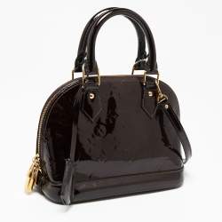Pre Owned Louis Vuitton Amarante Monogram Vernis Alma BB Bag