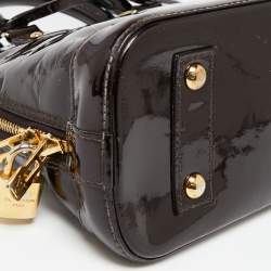 Pre Owned Louis Vuitton Amarante Monogram Vernis Alma BB Bag