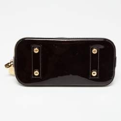Pre Owned Louis Vuitton Amarante Monogram Vernis Alma BB Bag
