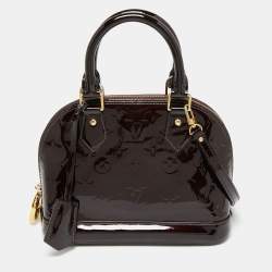 Pre Owned Louis Vuitton Amarante Monogram Vernis Alma BB Bag