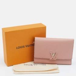 Pre Owned Louis Vuitton Magnolia Leather Capucines Compact Wallet