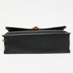 Pre Owned Louis Vuitton Black Damier Ebene Canvas and Leather Vavin Wallet on Chain