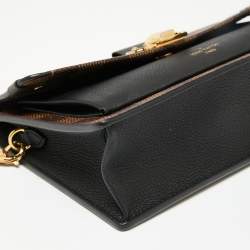 Pre Owned Louis Vuitton Black Damier Ebene Canvas and Leather Vavin Wallet on Chain