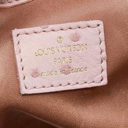 Pre Owned Louis Vuitton Poudre Ostrich Limited Edition Frame Speedy Bag