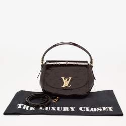 مملوكة مسبقًا حقيبة لوي فيتون باسادينا جلد لامع مونوغرامي عنابي