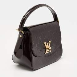 مملو كة مسبقًا حقيبة لوي فيتون باسادينا جلد لامع مونوغرامي عنابي