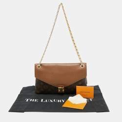 Pre Owned حقيبة لوي فيتون بالاس جلد وكانفاس مونوغرامي برونزي بسلسلة