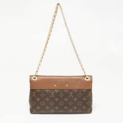 Pre Owned حقيبة لوي فيتون بالاس جلد وكانفاس مونوغرامي برونزي بسلسلة