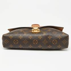 Pre Owned حقيبة لوي فيتون بالاس جلد وكانفاس مونوغرامي برونزي بسلسلة