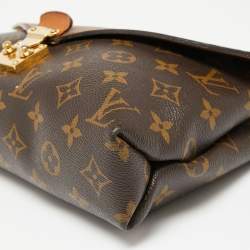 Pre Owned حقيبة لوي فيتون بالاس جلد وكانفاس مونوغرامي برونزي بسلسلة