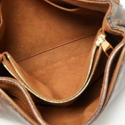 Pre Owned حقيبة لوي فيتون بالاس جلد وكانفاس مونوغرامي برونزي بسلسلة