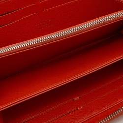 Pre Owned محفظة لوي فيتون زيبي جلد إيبي أحمر