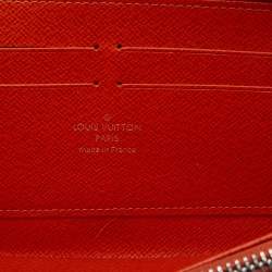 Pre Owned محفظة لوي فيتون زيبي جلد إيبي أحمر