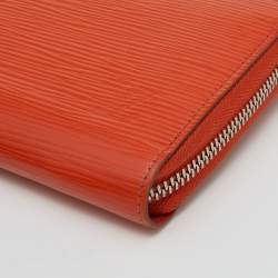 Pre Owned محفظة لوي فيتون زيبي جلد إيبي أحمر