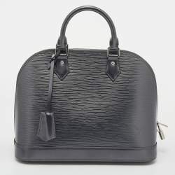 Pre Owned Louis Vuitton Anthracite Nacre Epi Leather Alma PM Bag