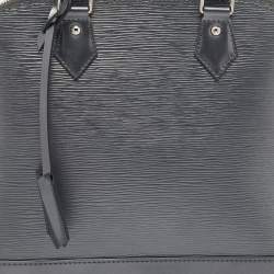 Pre Owned Louis Vuitton Anthracite Nacre Epi Leather Alma PM Bag