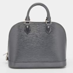 Pre Owned Louis Vuitton Anthracite Nacre Epi Leather Alma PM Bag