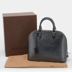 Pre Owned Louis Vuitton Anthracite Nacre Epi Leather Alma PM Bag