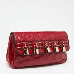 مملوكة مسبقًا Louis Vuitton Red Monogram Glossy Leather My Deer Enigme Clutch