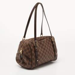 Pre Owned Louis Vuitton Damier Ebene Canvas Rivington GM Bag