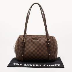 Pre Owned Louis Vuitton Damier Ebene Canvas Rivington GM Bag