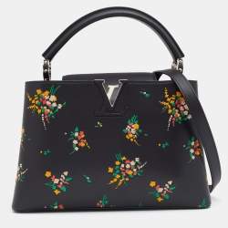 Louis Vuitton Black Leather Blossom Capucines PM Bag Louis Vuitton