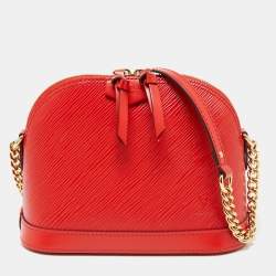 Louis Vuitton Coquelicot EPI Alma Mini Gold Hardware, 2018 (Like New), Red Womens Handbag