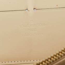 مملوكة مسبقًا محفظة لوي فيتون زيبي جلد لامع مونوغرامي لؤلؤي