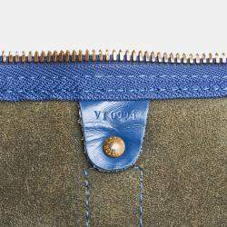 Pre Owned Louis Vuitton Blue Epi Leather Keepall 50 Bag