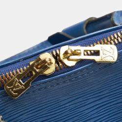 Pre Owned Louis Vuitton Blue Epi Leather Keepall 50 Bag