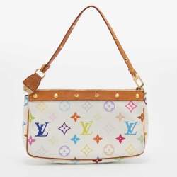مملوكة مسبقًا Louis Vuitton White Multicolore Monogram Canvas Pochette Accessories