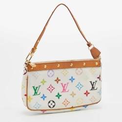 مملوكة مسبقًا Louis Vuitton White Multicolore Monogram Canvas Pochette Accessories