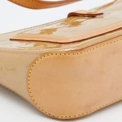 Pre Owned Louis Vuitton Beige Monogram Vernis Mallory Square Bag