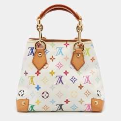 Pre Owned Louis Vuitton White Multicolore Monogram Canvas Audra Bag