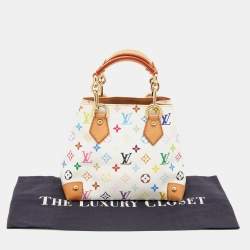 Pre Owned Louis Vuitton White Multicolore Monogram Canvas Audra Bag
