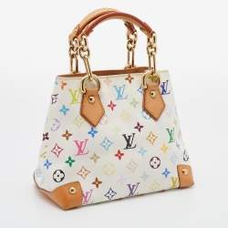 Pre Owned Louis Vuitton White Multicolore Monogram Canvas Audra Bag