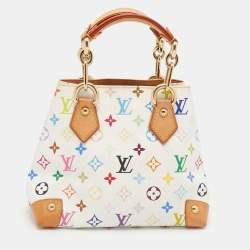 Pre Owned Louis Vuitton White Multicolore Monogram Canvas Audra Bag