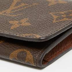 مملوكة مسبقًا حافظة بطاقات لوي فيتون باس طية مزدوجة كانفاس مونوغرامية