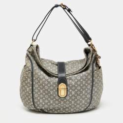 Louis Vuitton Large Hobo Shoulder Bag Blue Monogram Canvas Idylle Romance