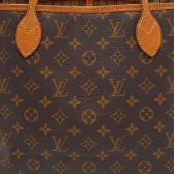 Pre Owned حقيبة يد توتس لوي فيتون نيفر فول كانفاس مونوغرامي MM