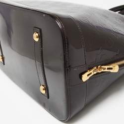 Pre Owned Louis Vuitton Amarante Monogram Vernis Alma GM Bag