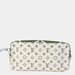 Louis Vuitton Khaki White Monogram Giant Neverfull MM Bag