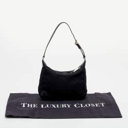 Pre Owned Louis Vuitton Black Monogram Satin Mini Boulogne Bag